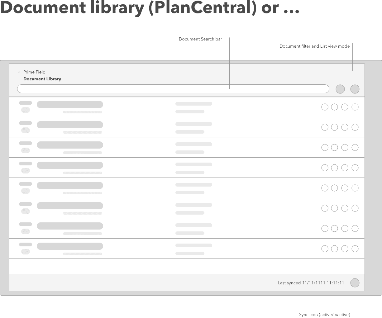Plan Central — one indexed surface for every active plan sheet, filterable by trade and area.