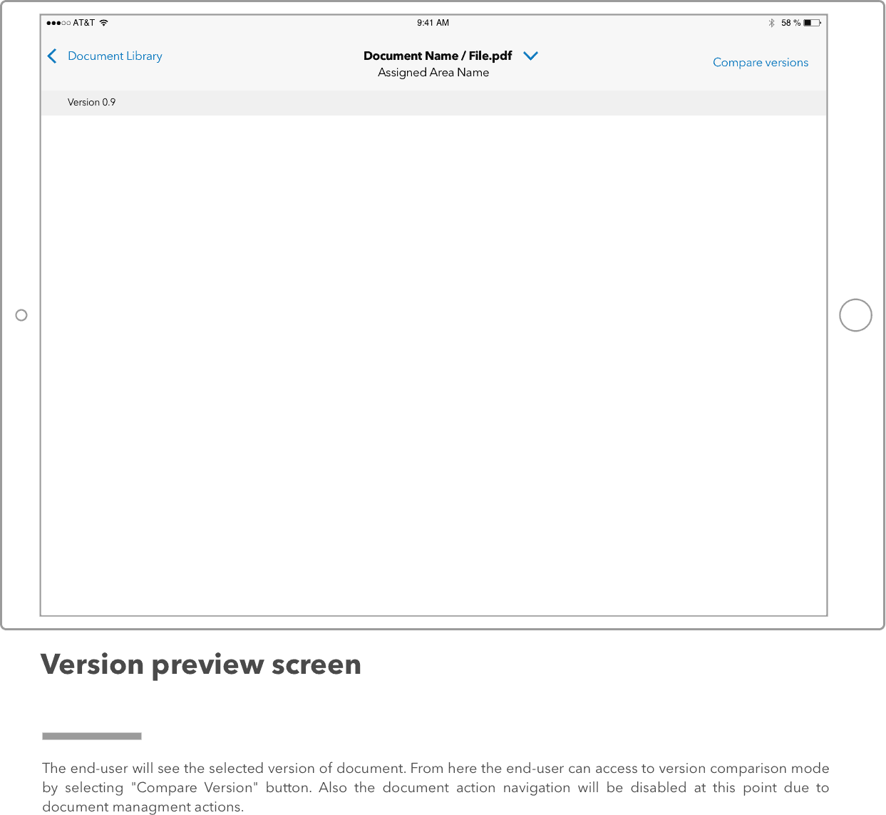 Version selection with visible thumbnails — comparing Rev 03 to Rev 04 becomes a visual decision.