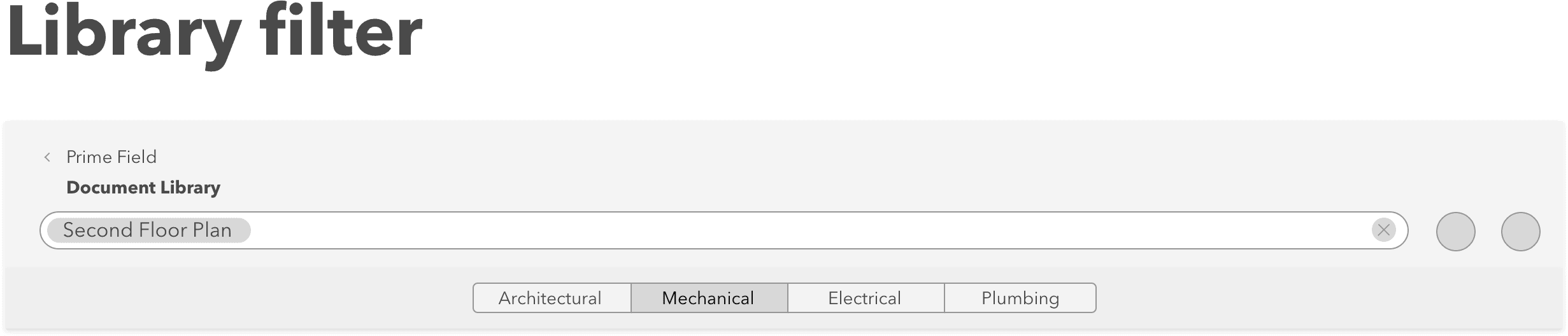 Custom icon system — construction-specific glyphs drawn on a shared grid.